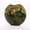 Secret Garden Enamel Oval Vase